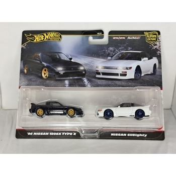 Hot Wheels 1:64 2 pack Premium - Nissan 180SX Type X 1996 + Nissan SilEghty